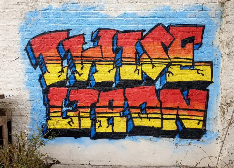 Graffiti reading 'Twiseltron'